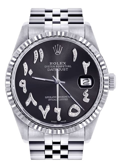 rolex arabic dial black|rolex with arabic numerals.